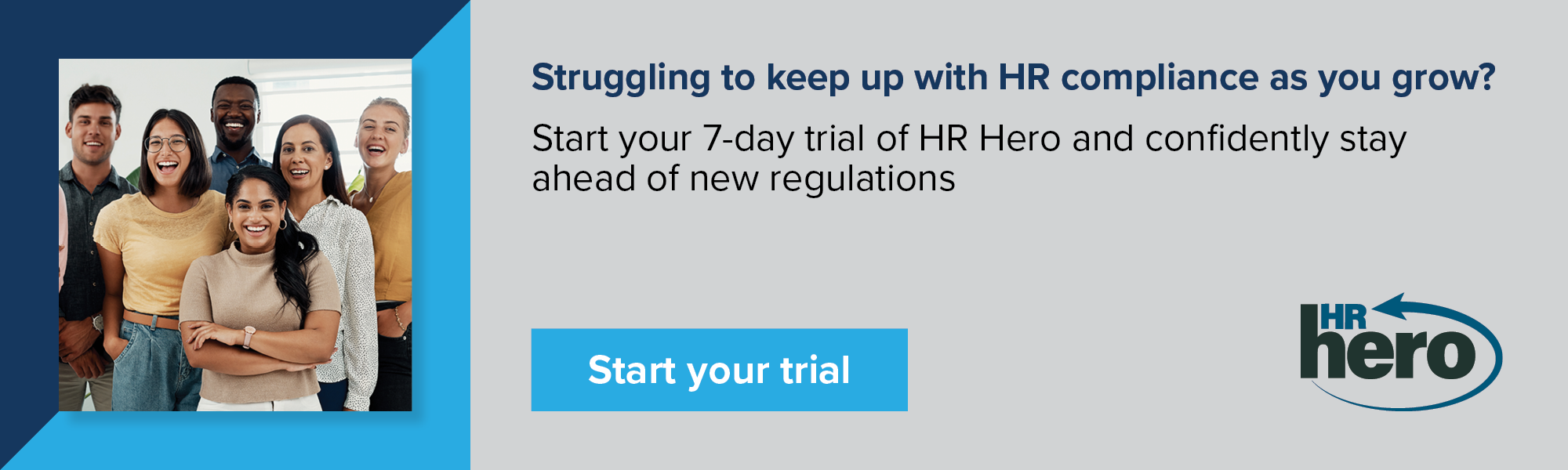 HR Hero product trial banner ad