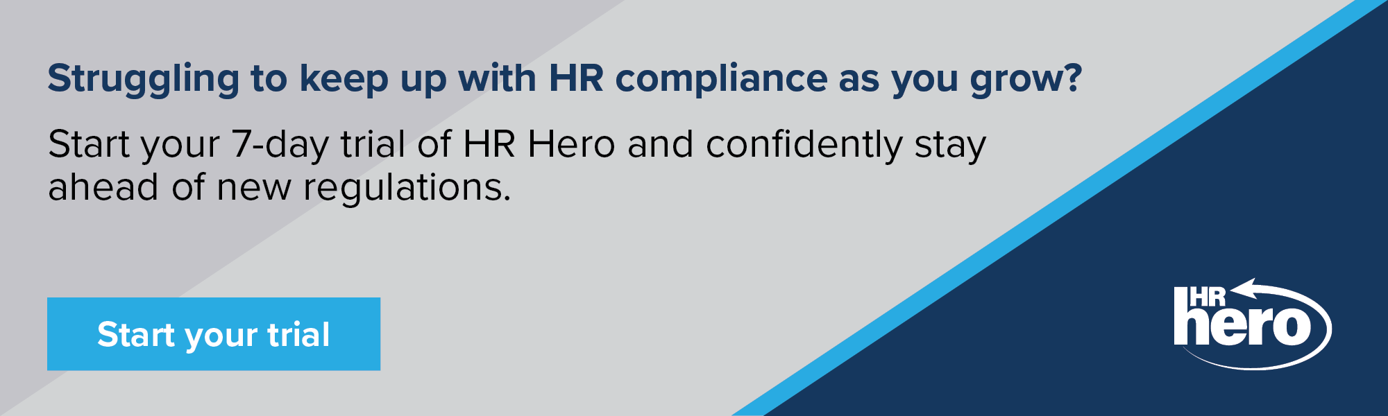 HR Hero product trial banner ad