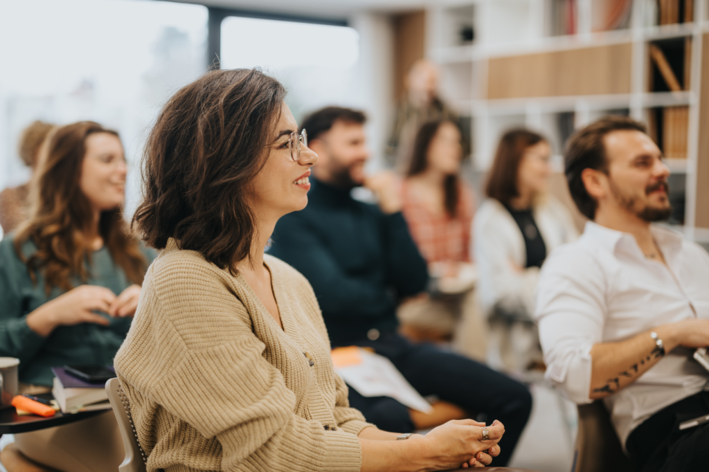 employees engaged during training session