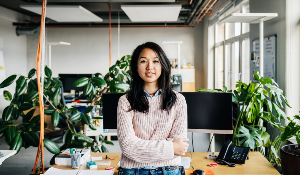 Female worker in the office