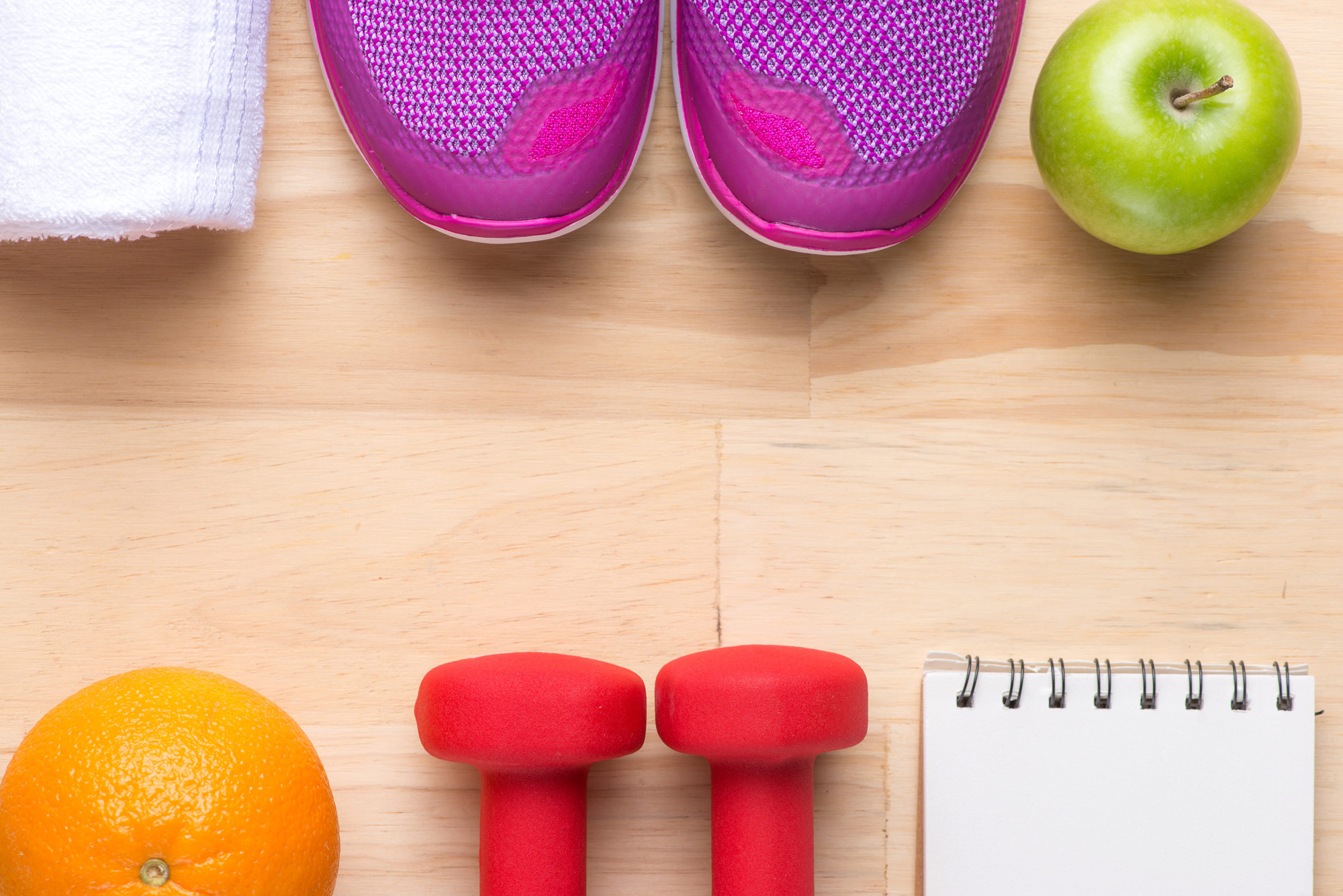 wellness-items-weights-sneakers-apple