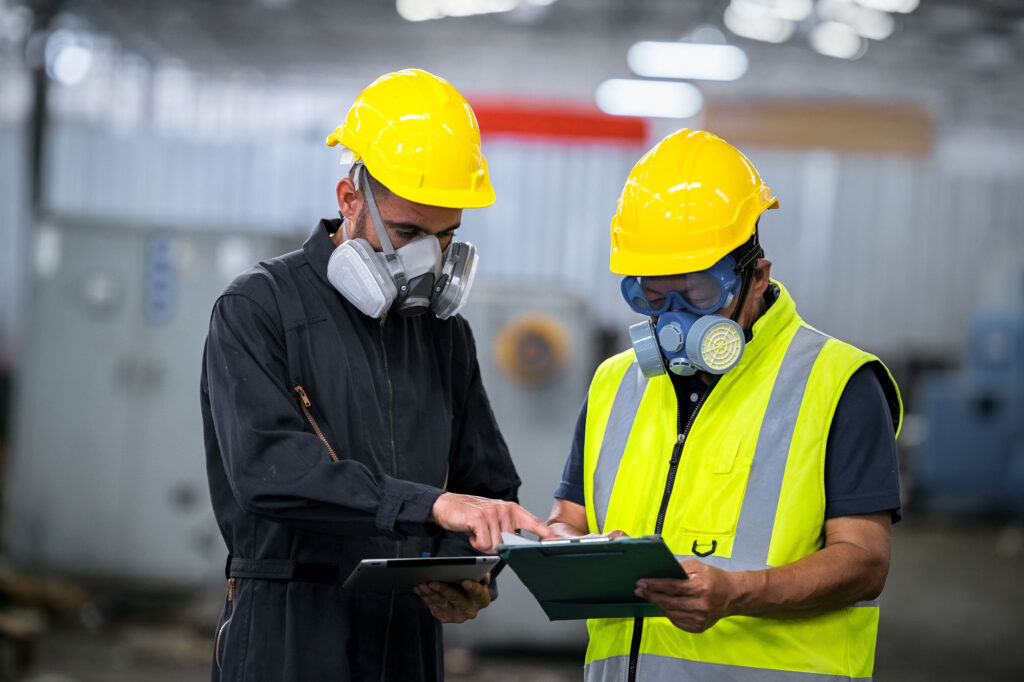 two ehs workers wearing ppe