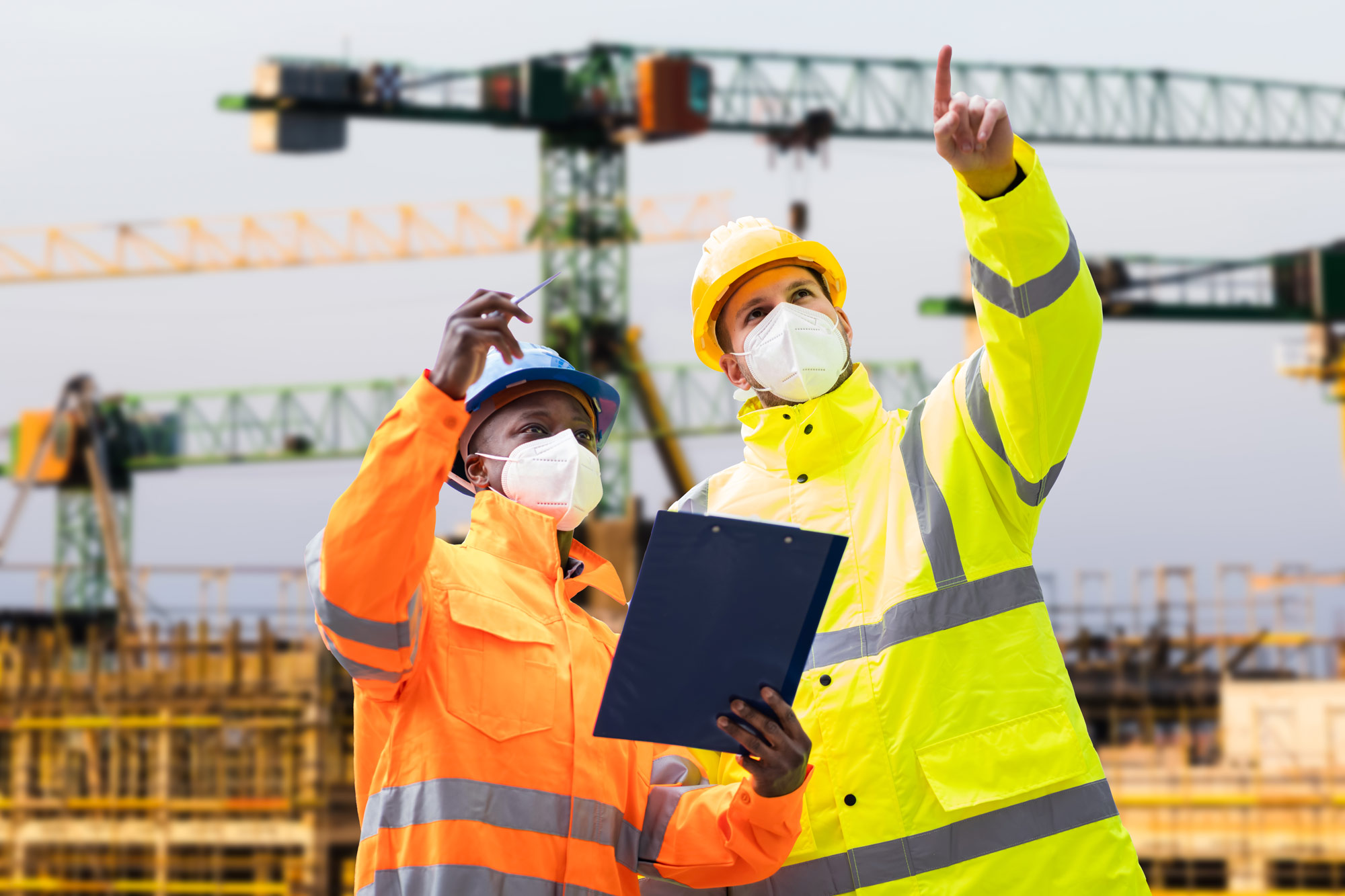 two environmental health and safety employees at a worksite