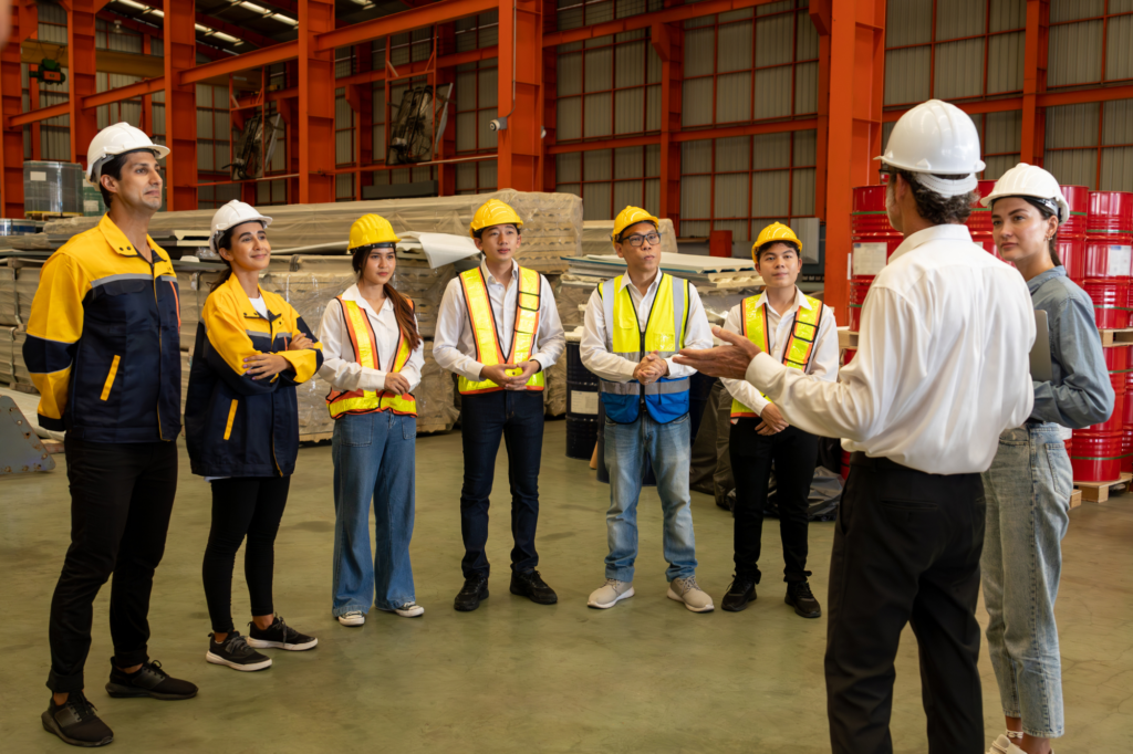 employees participating in an effective safety training session