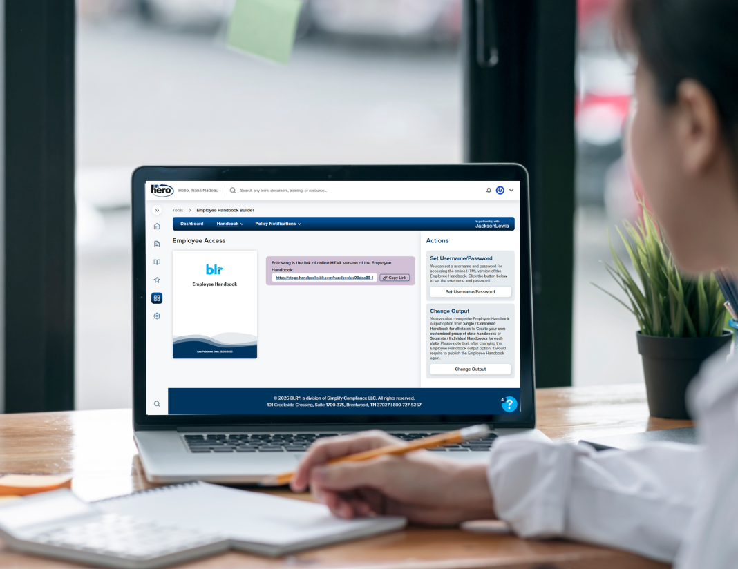 Published policy handbook employee access link