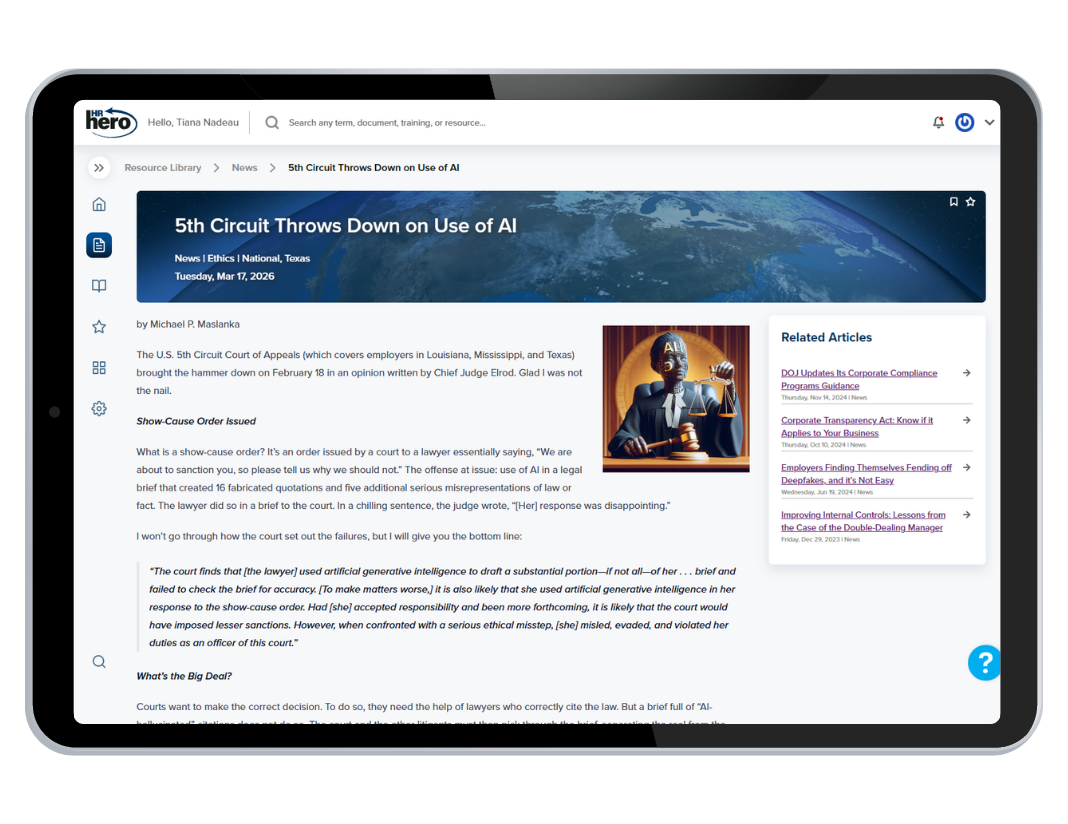 HR Hero News article