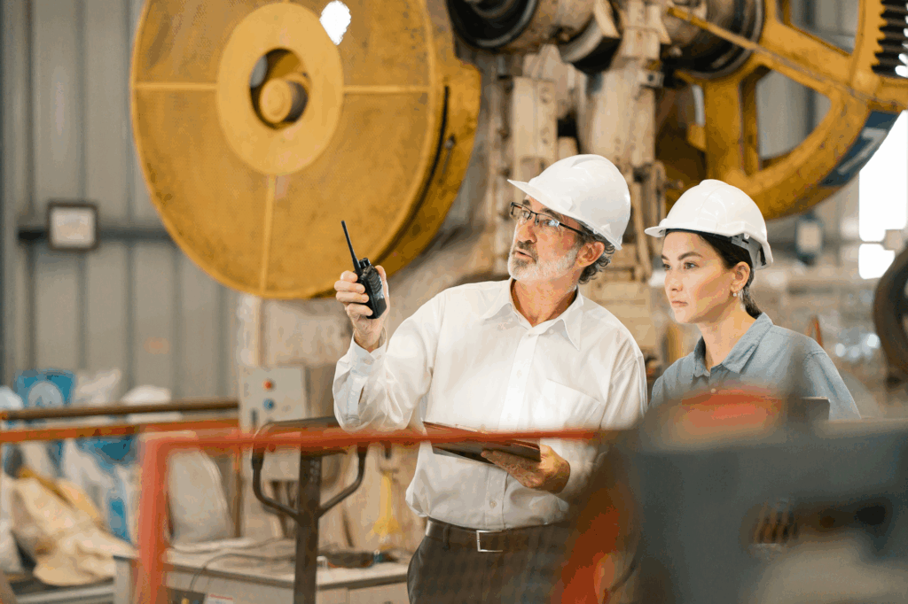 OSHA inspection at a manufacturing site
