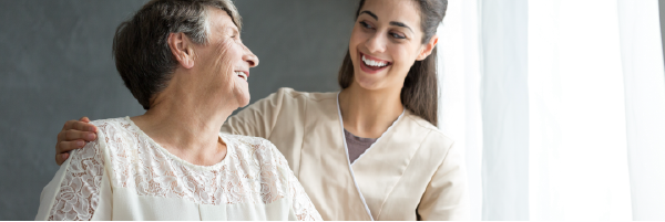 home health aide with patient