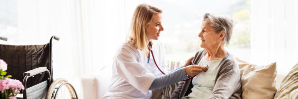 home health aide visiting a patient